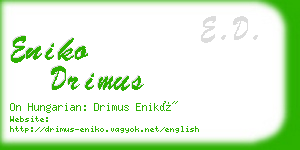 eniko drimus business card